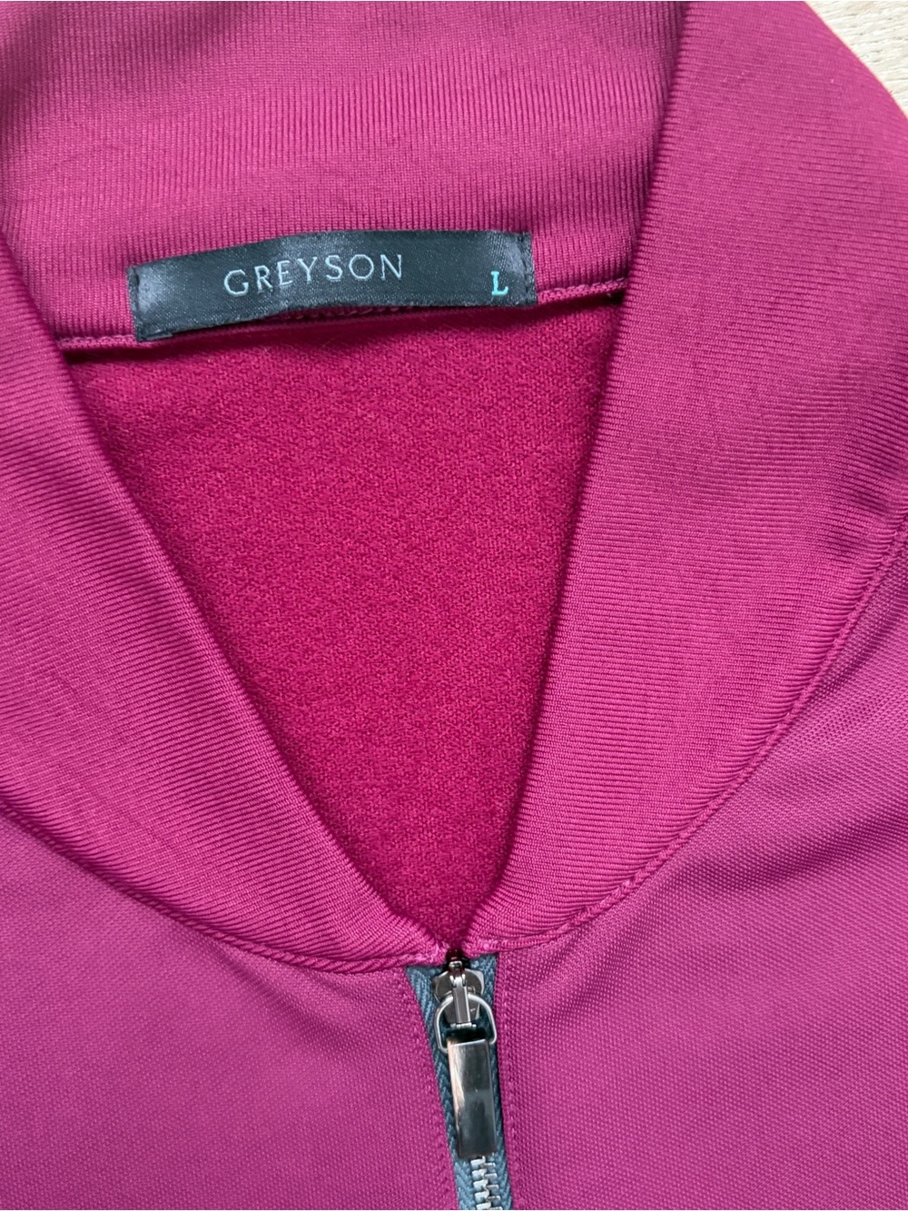 Greyson Siasconset Full Zip Golf Jacket Hawkeye Red Men's Pullover Size L*F14 - Picture 3 of 4